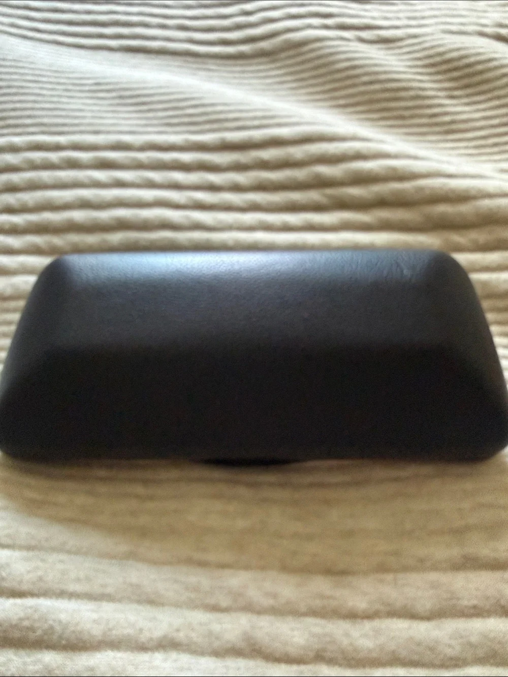Balenciaga Black Embossed Leather Sunglasses Case